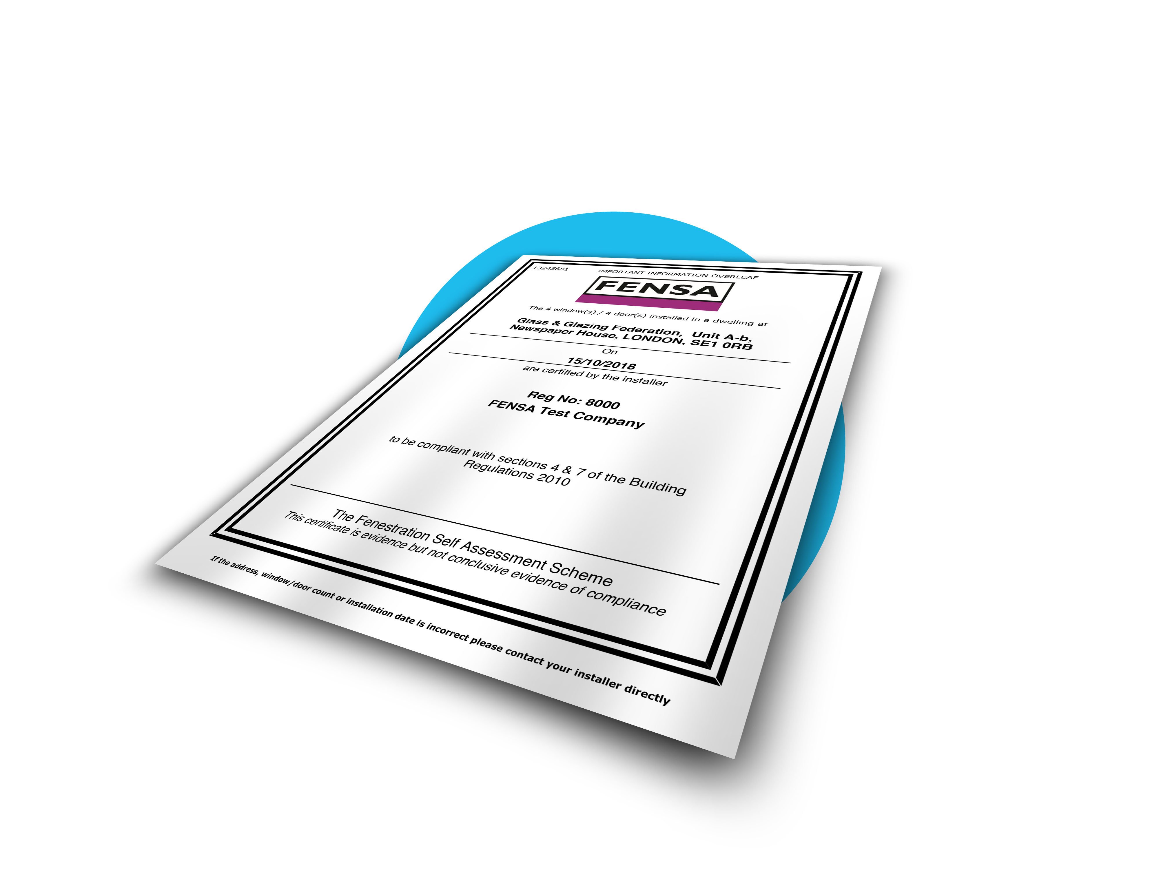 Find and order your FENSA certificate Within Certificate Of Compliance Template